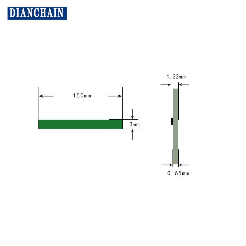 3*150mmLED Bright label PCB high temperature resistant RFID warehouse shelf asset management label